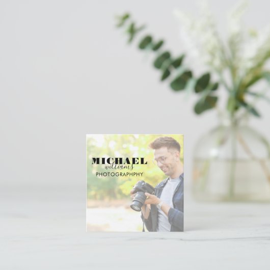 Photo Square-Visitekaartje Vierkante Visitekaartje (Staand voorkant)