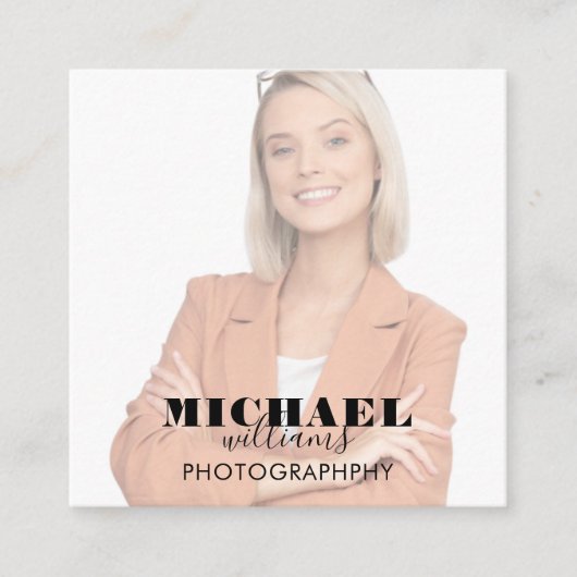 Photo Square-Visitekaartje Vierkante Visitekaartje (Voorkant)