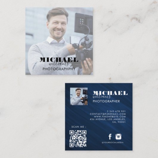 Photo Square-Visitekaartje Vierkante Visitekaartje (Voorkant / Achterkant)