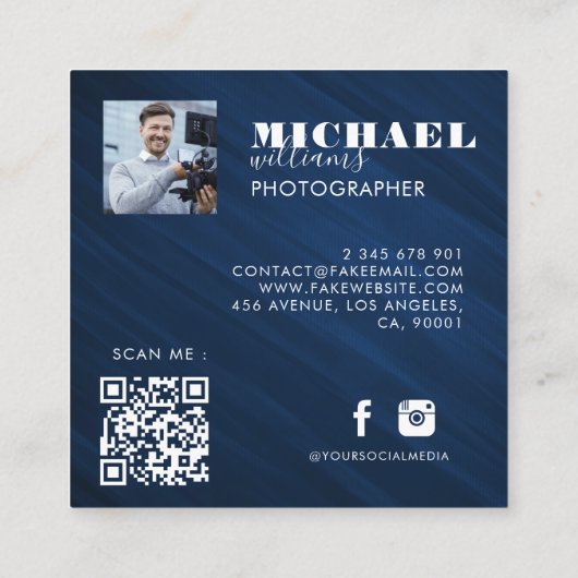 Photo Square-Visitekaartje Vierkante Visitekaartje (Achterkant)