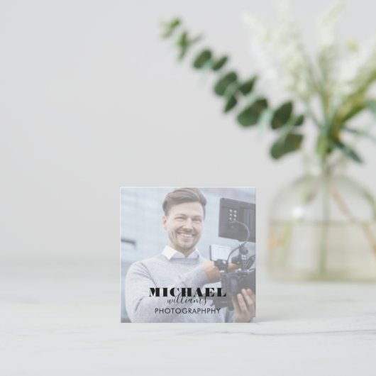 Photo Square-Visitekaartje Vierkante Visitekaartje (Staand voorkant)