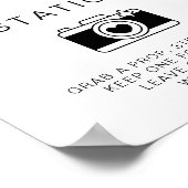 Photo Station Minimalistische bruiloft gastenboek  Poster (Hoek)