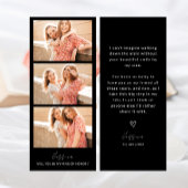 Photo Strip 3 Pictures Bridesmaid Proposal Card Save The Date