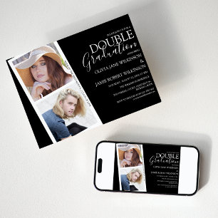 Photo Strip Joint Afstuderen Invitation Kaart