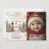 Photo Sugar Plum Nutcracker Invite Kaart (Voorkant)