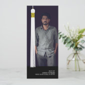 Photo & Tassel Modern Design Graduation Invitation (Staand voorkant)