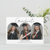 Photo Template Graduation Flat Announcement Card Aankondiging (Staand voorkant)