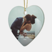 Photo Template Our First Christmas Married Merry  Keramisch Ornament (Links)