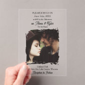 Photo Template Translucent| Photo Wedding Acryl Uitnodigingen (Insitu (Draagbaar))