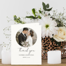 Photo Thank You Card Editable Template, Minimalist Bedankkaart