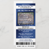 Photo Ticket Class Reunion Invitation Kaart (Voorkant / Achterkant)