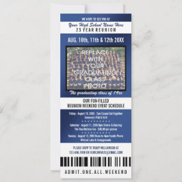 Photo Ticket Class Reunion Invitation Kaart