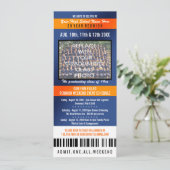 Photo Ticket Class Reunion Invitation Kaart (Staand voorkant)