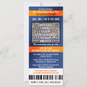 Photo Ticket Class Reunion Invitation Kaart (Voorkant)