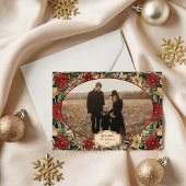 Photo Timeless Poinsettia Holiday Feestdagenkaart