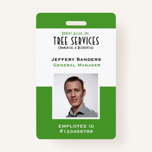 Photo Tree Service-werknemersbadge Badge (Voorkant)