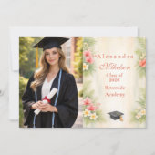 Photo Tropical Hibiscus Floral Graduation Aankondiging (Voorkant)