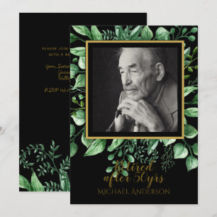 PHOTO-uitroeping zwarte goudbladeren Kaart