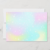 Photo Unicorn 7th Birthday – Rainbow Girl  Kaart (Achterkant)