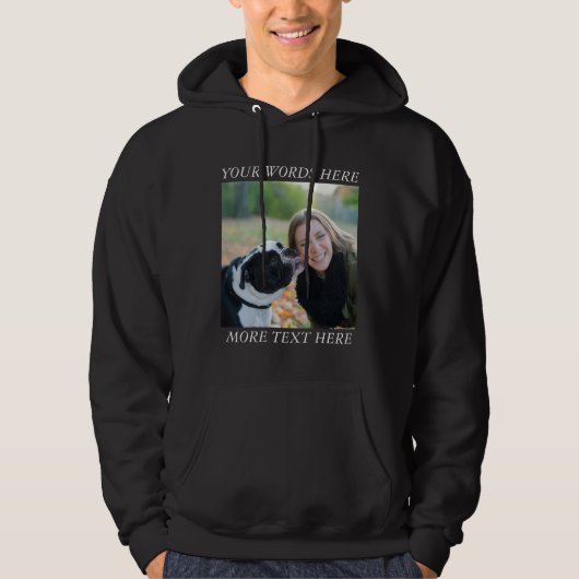 Photo Upload Hoodie with Custom Text (Voorkant)