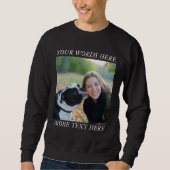 Photo Upload sweatshirt with Custom Text (Voorkant)