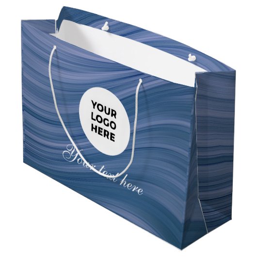 Photo Upload | Waterproof Square Label Groot Cadeauzakje (Achterkant Gekanteld)