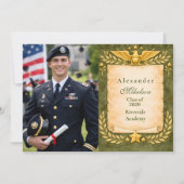 Photo Vintage Military Graduation Party Aankondiging (Voorkant)
