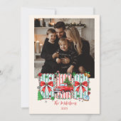 Photo Vintage Red Truck Christmas Feestdagenkaart (Voorkant)