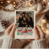 Photo Vintage Red Truck Christmas Feestdagenkaart