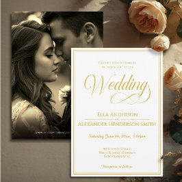 Photo Vintage Wedding Invitation Kaart