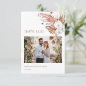 Photo | Watercolor Boho  Bedankkaart (Staand voorkant)