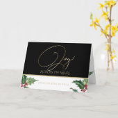 PHOTO-Waterverf Holly en Red Berries Colorway Kaart (Gele Bloem)