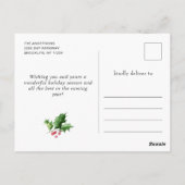 PHOTO Waterverf Kerstmis Deer Greeting Holiday Briefkaart (Achterkant)