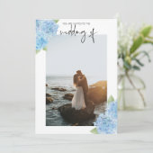 Photo Weddenschap - Blue Hydrangeas Save The Date (Staand voorkant)
