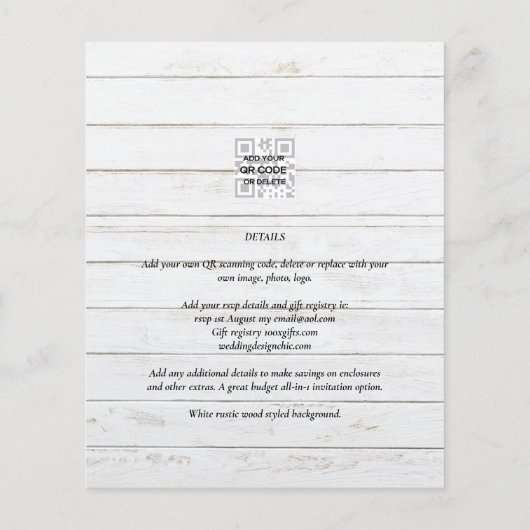 PHOTO Weddenschap Verloving Opslaan datum Flyer (Achterkant)