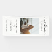 Photo Weddenschap Welkomstkalligrafie-script Spandoek (Horizontaal)
