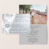 Photo Wedding Ceremony Invitation Foil Card Folie Kaarten (Display)