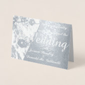 Photo Wedding Ceremony Invitation Foil Card Folie Kaarten (Voorkant)