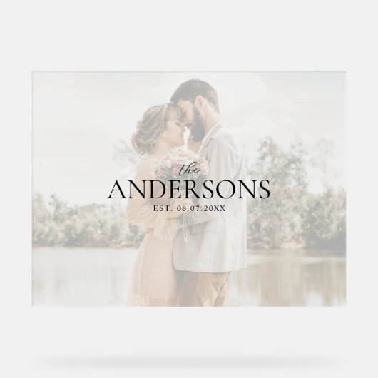 Photo Wedding Guest Signature Acryl Bord (Voorkant)