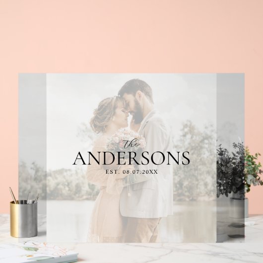 Photo Wedding Guest Signature Acryl Bord (Huwelijk)