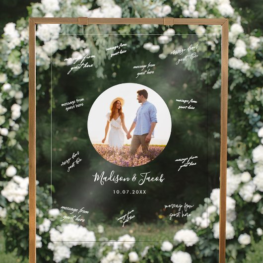 Photo Wedding Guest Signature Acryl Bord