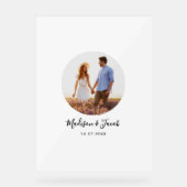 Photo Wedding Guest Signature Acryl Bord (Voorkant)