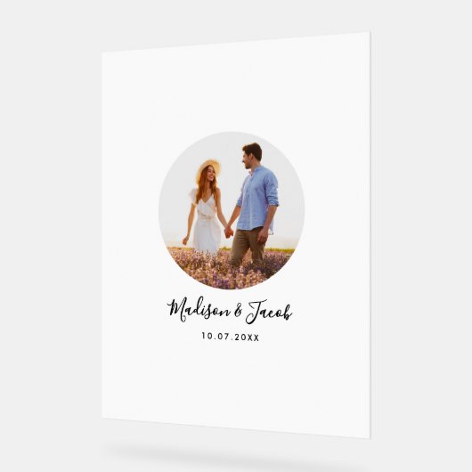 Photo Wedding Guest Signature Acryl Bord (Hoek)