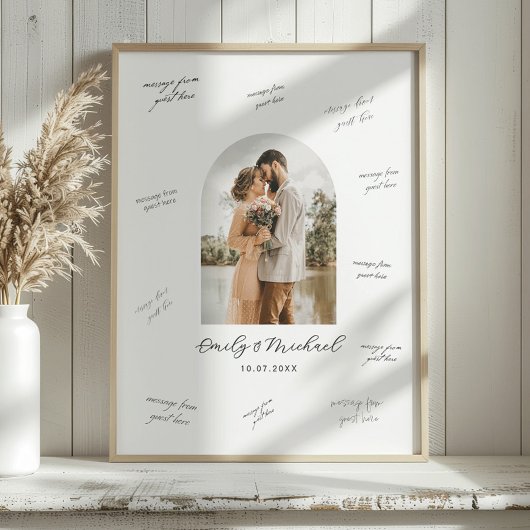 Photo Wedding Guest Signature Message Board Poster