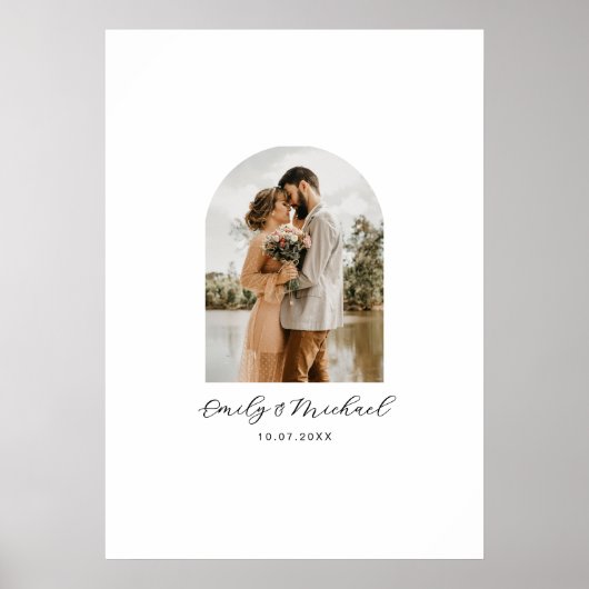 Photo Wedding Guest Signature Message Board Poster (Voorkant)