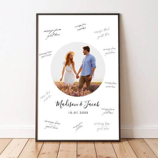 Photo Wedding Guest Signing Poster