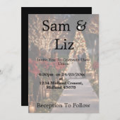 Photo Wedding Invitation | Customisable Wedding  Kaart (Voorkant / Achterkant)