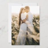 PHOTO Wedding Invite Juniper Green Moderne Budget Kaart (Achterkant)