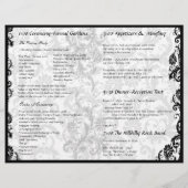 Photo Wedding Program Black Damask (Achterkant)