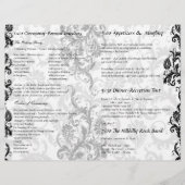 Photo Wedding Program Black Damask (Achterkant)